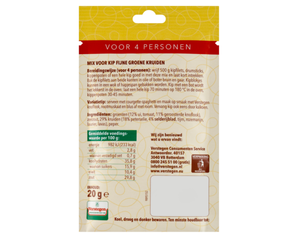 Mix voor Kip Fijne Groene Kruiden - Zakje