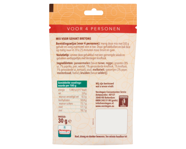 Mix voor Gehakt Bretons - Zakje