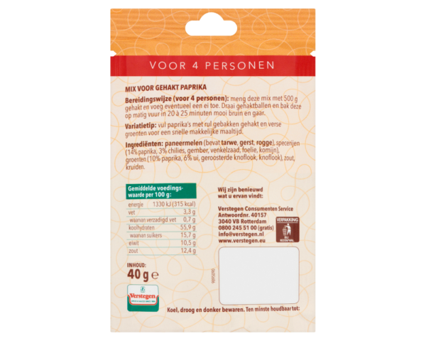 Mix voor Gehakt Paprika - Zakje