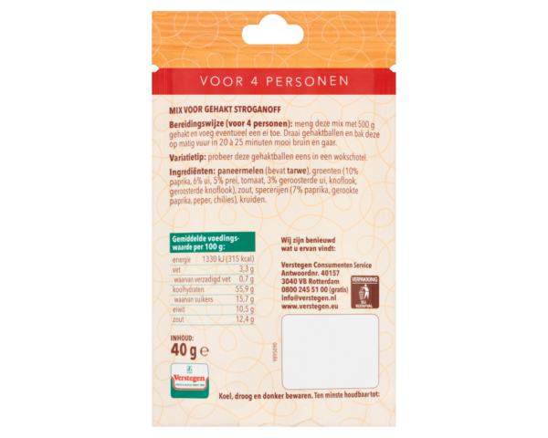 Mix voor Gehakt Stroganoff - Zakje