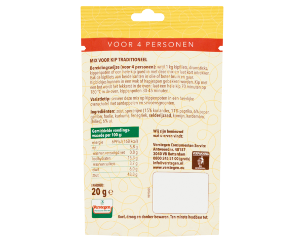 Mix voor Kip Traditioneel - Zakje