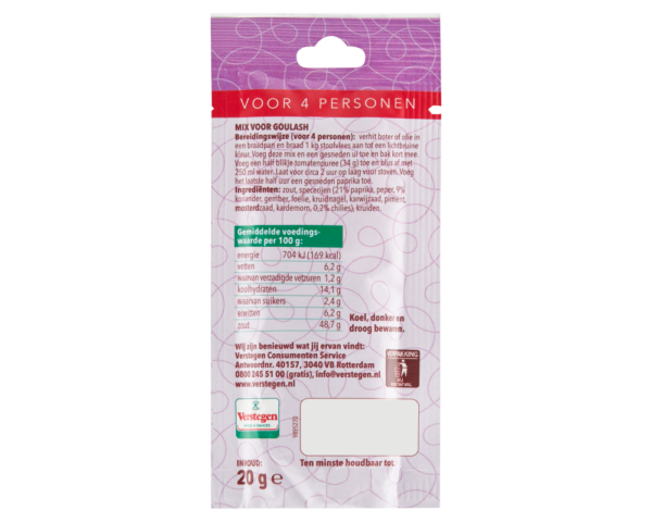 Mix voor Goulash - Zakje