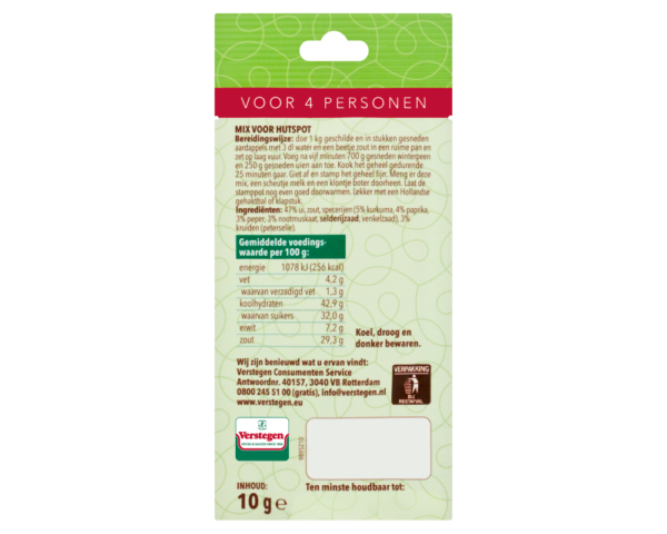 Mix voor Stamppot Hutspot - Zakje