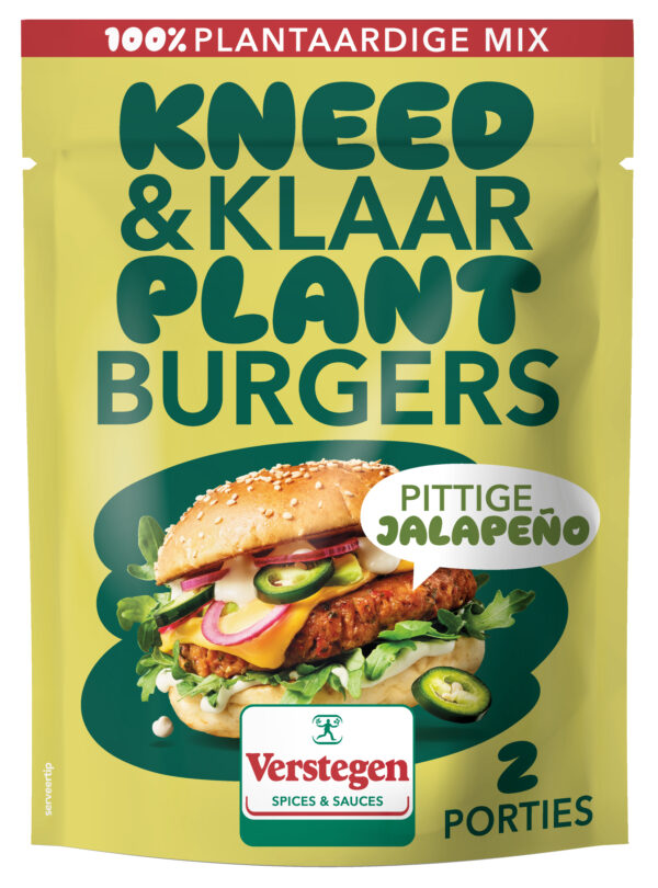 Kneed & Klaar Plant Burgers Pittige Jalapeno